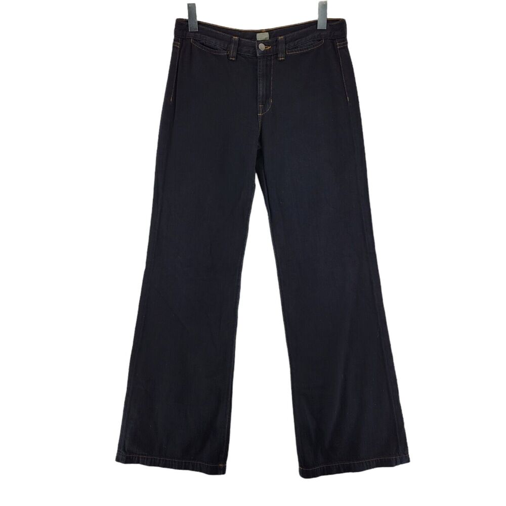 J Brand Cut 1240 Wide Leg Boho Jeans Black Women's 32 X 33